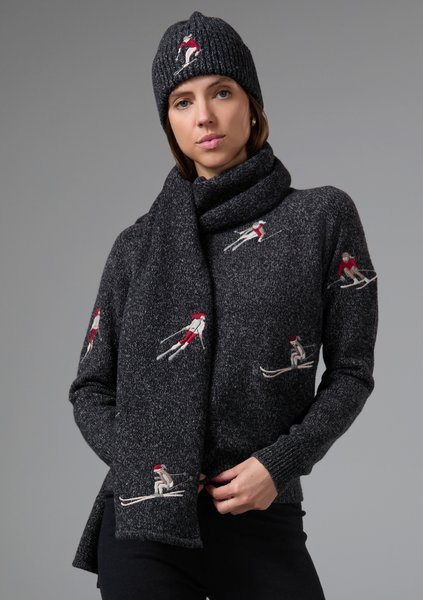 ALP N ROCK F6UASF02 EMBROIDERED SKIER SCARF