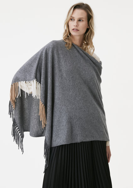 BRODIE FINE CASHMERE 1022-B085 FRINGE PONCHO