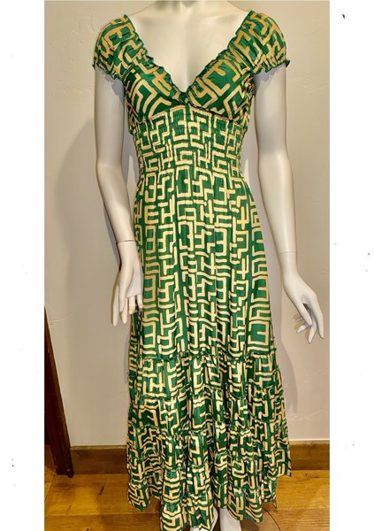 CIENNA LDR06GGRN GEO ROSA DRESS