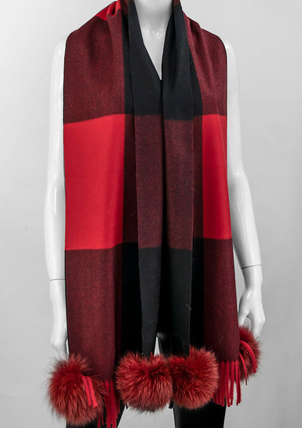 MITCHIE'S MATCHINGS SCO755 CHARA POM SCARF