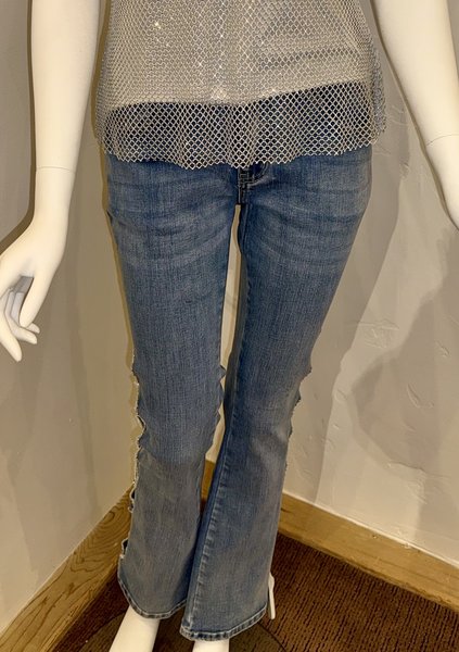 OO LA LA M8222 CUT OUT CIRCLE JEAN
