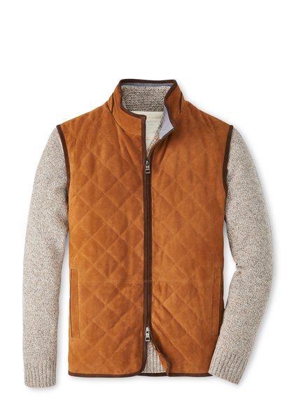 PETER MILLAR MF22Z07 ESSEX SUEDE QUILT VEST