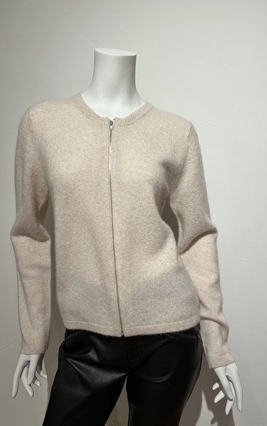 PURE AMICI CB619TA CASHMERE SOFT ZIP CARDI