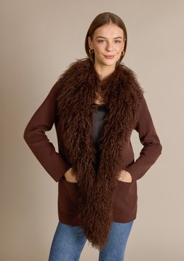 ALASHAN CASHMERE COMPANY MONGOLIAN LAMB TRIM