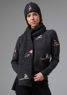 ALP N ROCK EMBROIDERED SKIER SCARF
