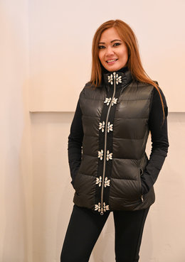 GLAMOURPUSS NYC RHINESTONE FRONT VEST