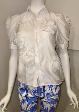 JESSIE LIU TENCEL FLOWER SHIRT