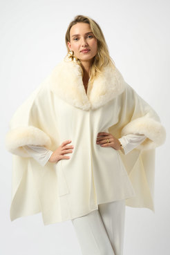 JOSEPH RIBKOFF INC FAUX FUR CAPE