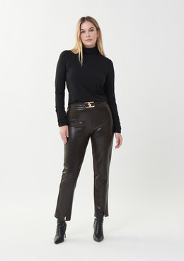 JOSEPH RIBKOFF INC FAUX LEATHER PANT