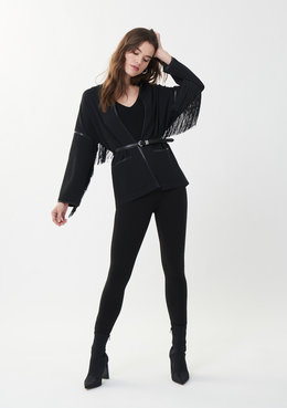 JOSEPH RIBKOFF INC FRINGE JACKET