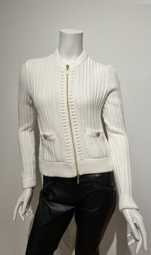 KINROSS CASHMERE COTTON BOBBLE ZIP