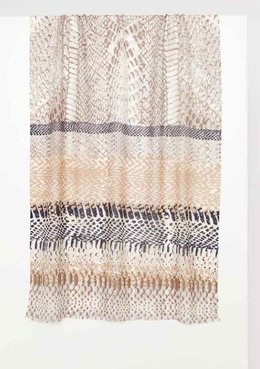 KINROSS CASHMERE GEO ANIMAL SCARF