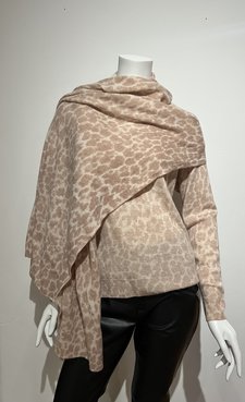 KINROSS CASHMERE LEOPARD WRAP