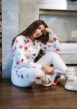 KRIMSON KLOVER ALL OVER STARS ZIP T