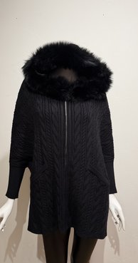 MITCHIE'S MATCHINGS ZIP CABLE PONCHO