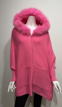 MITCHIE'S MATCHINGS ZIP FRONT POCKET PONCHO