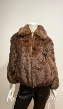 PATTY KIM FABIANA MINK BOMBER