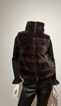 PATTY KIM LAUREN FAUX FUR VEST