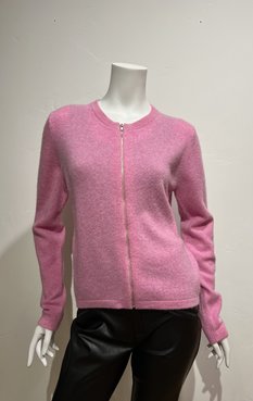 PURE AMICI CASHMERE SOFT ZIP CARDI