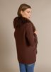 ALASHAN CASHMERE COMPANY MONGOLIAN LAMB TRIM ladies sportwear solid sweaters