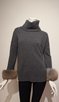 ALASHAN CASHMERE COMPANY QUEBEC CASHMERE*FOX TRIM ladies sportwear solid sweaters