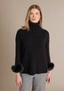 ALASHAN CASHMERE COMPANY QUEBEC CASHMERE*FOX TRIM ladies sportwear solid sweaters