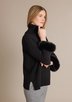 ALASHAN CASHMERE COMPANY QUEBEC CASHMERE*FOX TRIM ladies sportwear solid sweaters