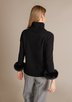 ALASHAN CASHMERE COMPANY QUEBEC CASHMERE*FOX TRIM ladies sportwear solid sweaters
