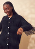 BRODIE FINE CASHMERE FRINGE IMOGEN JACKET ladies sportwear solid sweaters