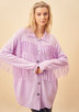 BRODIE FINE CASHMERE FRINGE IMOGEN JACKET ladies sportwear solid sweaters