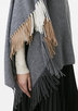 BRODIE FINE CASHMERE FRINGE PONCHO ladies sportwear solid sweaters