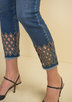 JOSEPH RIBKOFF INC CUTOUT BOTTOM JEAN ladies sportwear ladies jeans