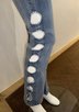 OO LA LA CUT OUT CIRCLE JEAN ladies sportwear ladies jeans