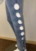OO LA LA CUT OUT CIRCLE JEAN ladies sportwear ladies jeans