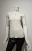 PURE AMICI CABLE GLITTER ZIP ladies sportwear solid sweaters