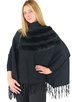 SKEA FRINGE SHAWL ladies sportwear solid sweaters