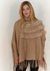 SKEA FRINGE SHAWL ladies sportwear solid sweaters